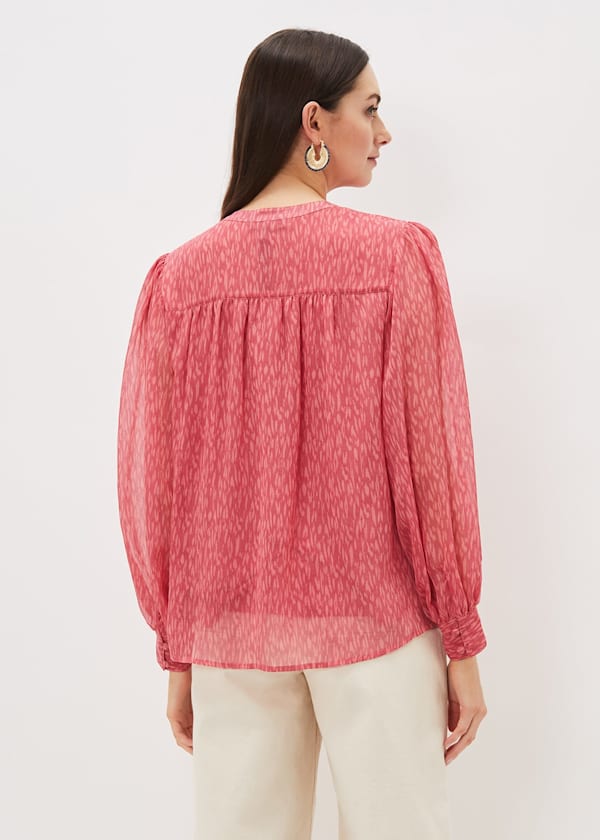 Sharpay Printed Chiffon Blouse