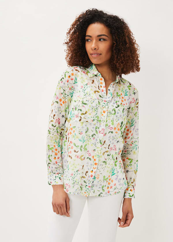 Maddelena Cotton Floral Blouse