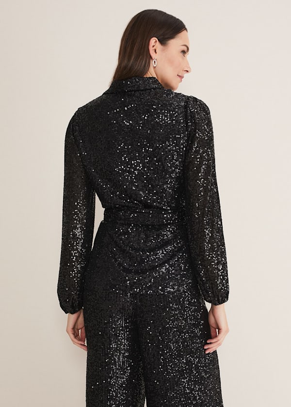 Florentine Sequin Blouse Co-Ord