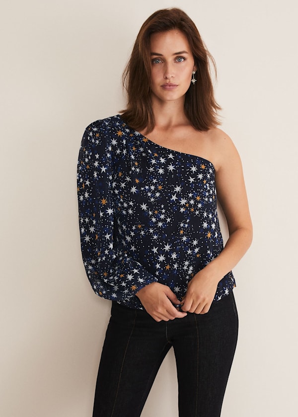 Zeba Star One Shoulder Blouse