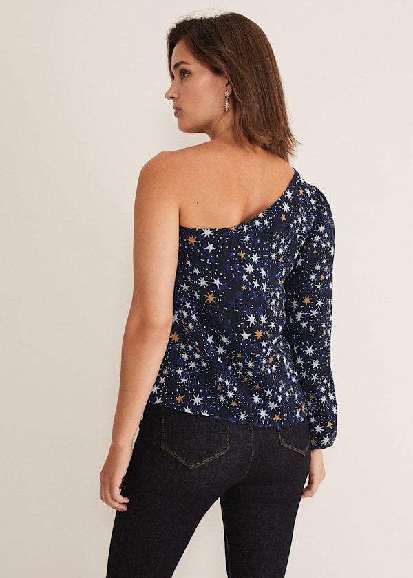 Zeba Star One Shoulder Blouse