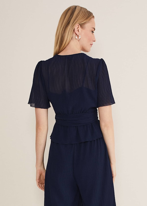 Aster Plisse Wrap Top Co-Ord