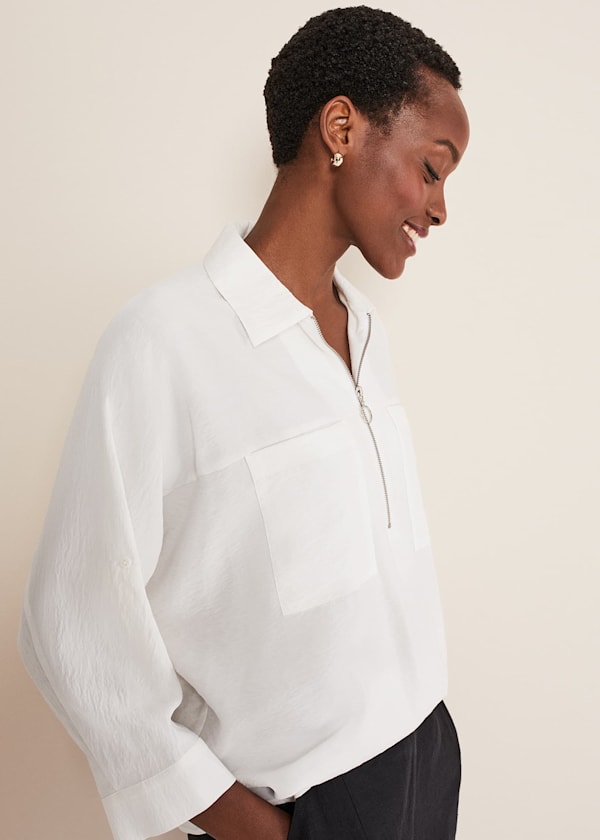 Cynthia Zip Front Shirt