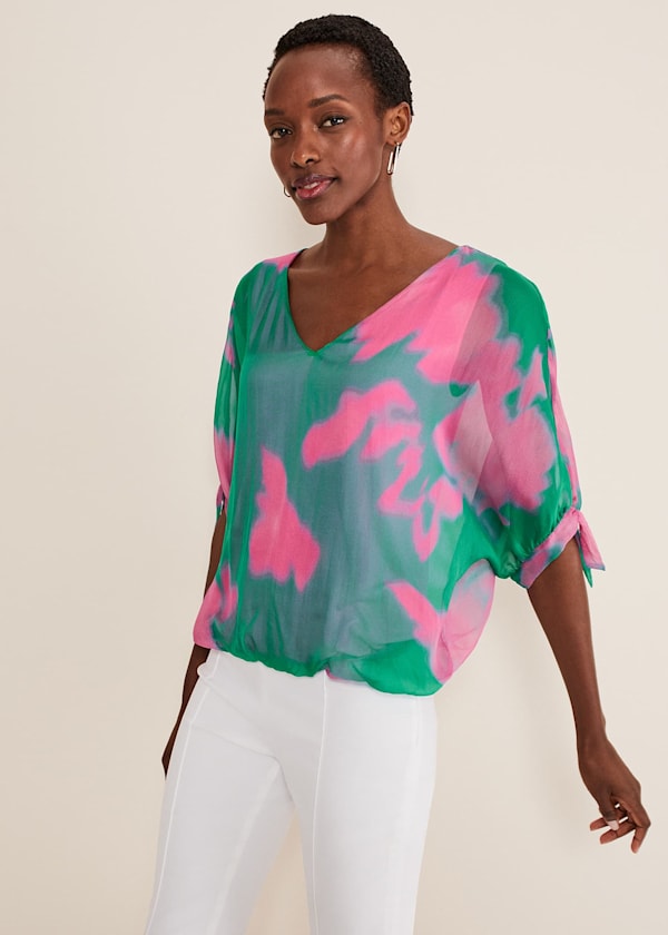 Silk blouse sale top
