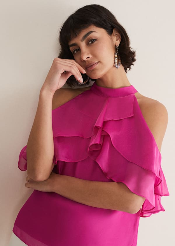 Heather Ruffled Top