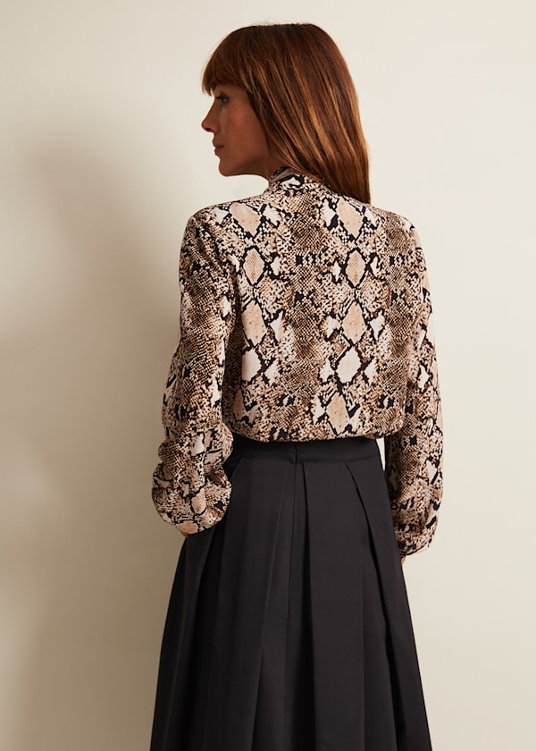 Semira Snake Tie Blouse