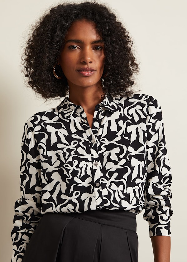 Patterned blouse deals