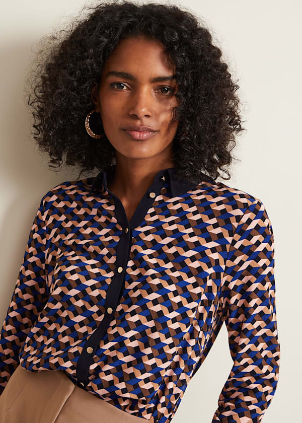 Talia Geo Print Shirt