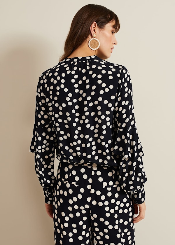 Peyton Polka Dot Frill Blouse