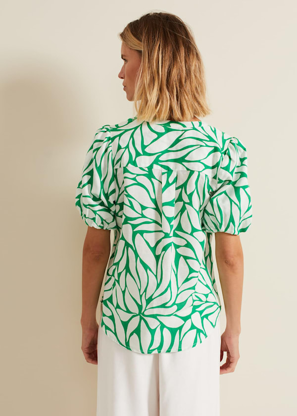 Louanna Linen Printed Shirt