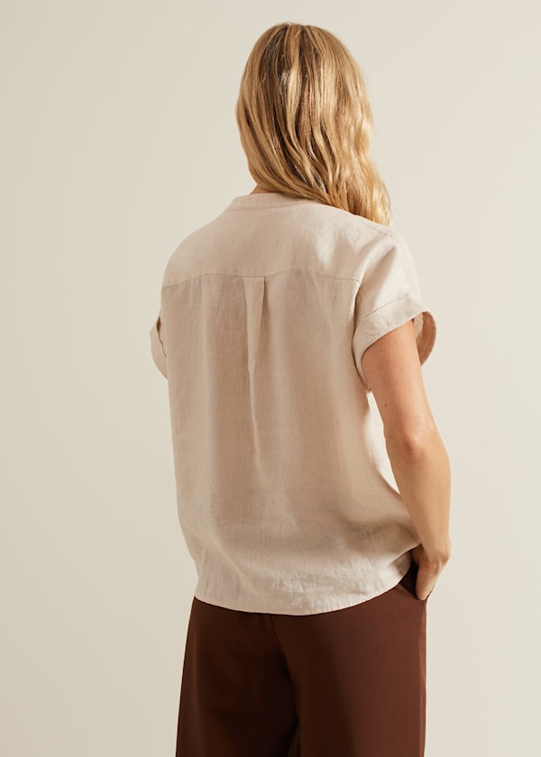 Kelsie Button Through Linen Shirt