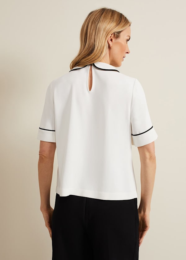 Carys Contrast Piping Blouse