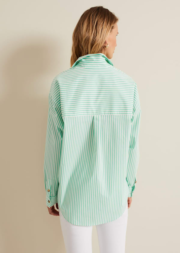 Green Striped Shirt