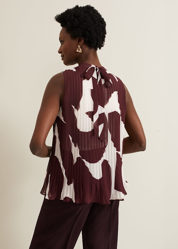 Nina Abstract Pleat Top