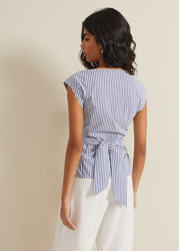 Sadie Striped Tie Waist Shirt