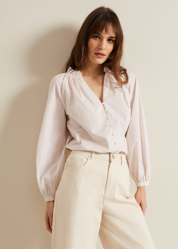 Seraphina Stripe Frill Shirt