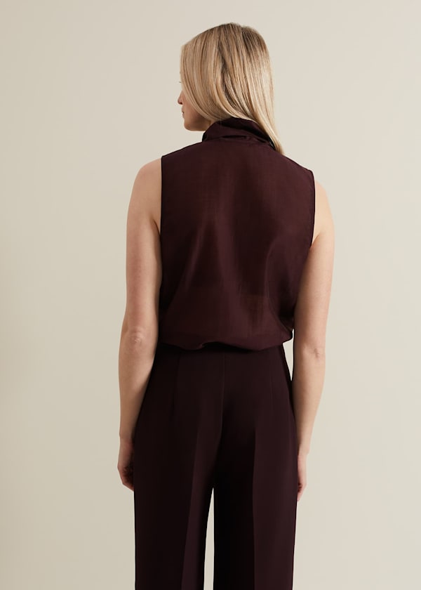 Saylor Sleeveless Pussybow Blouse
