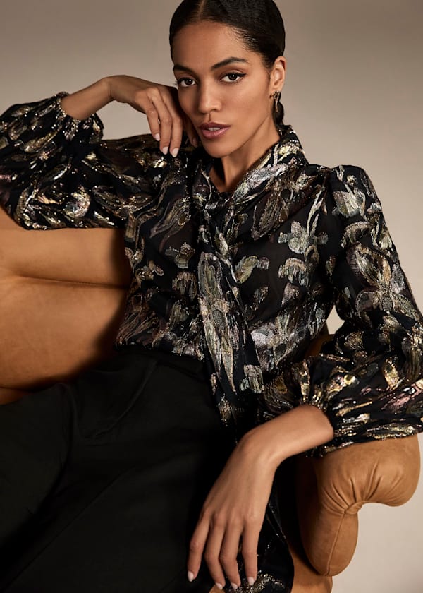 Tessa Floral Filcoupe Blouse