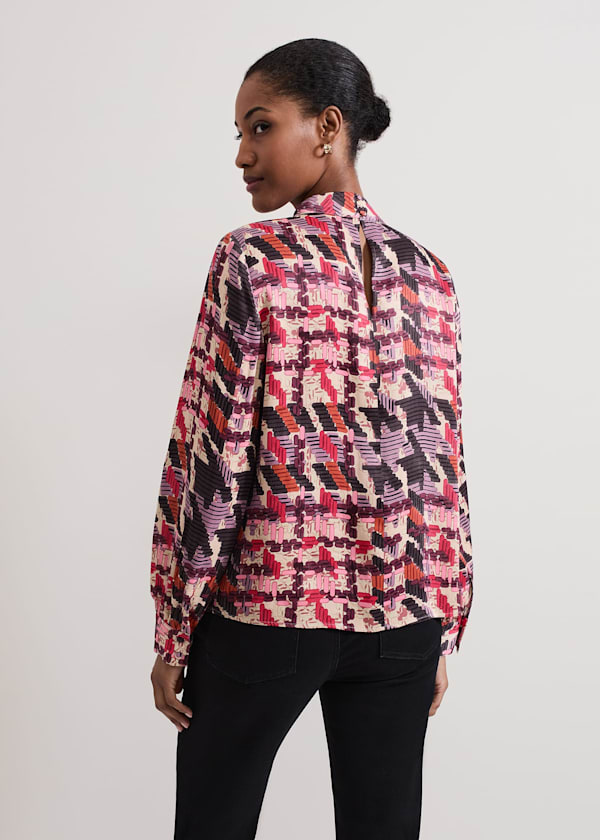 Lyla Satin Printed Blouse