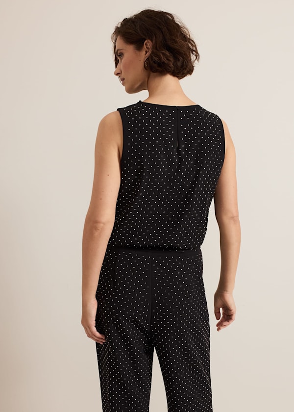 Ottie Black Cowl Neck Top