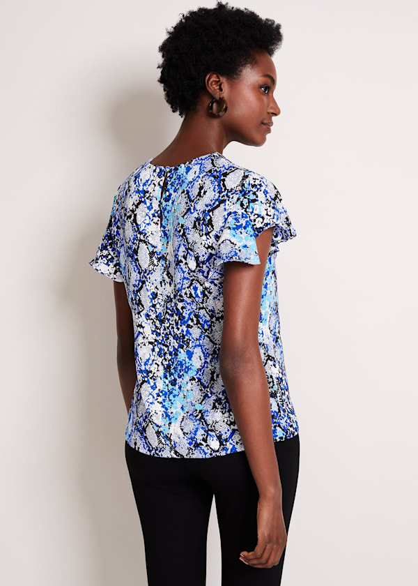 Anysia Snake Print Blouse