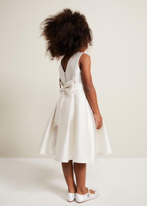 Melody Satin Fit And Flare Dress
