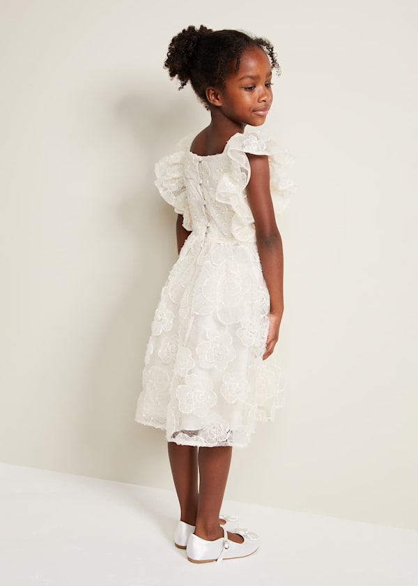 Rosa Lace Applique Smock Dress