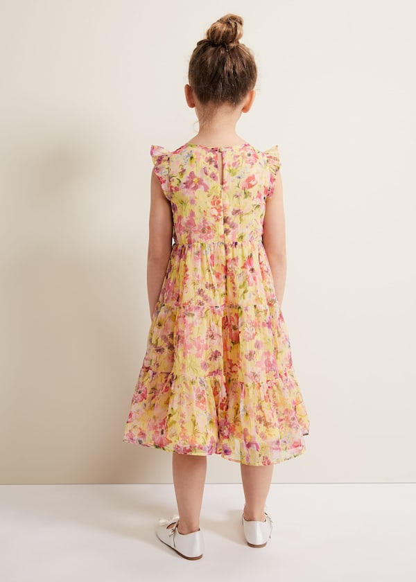 Aurora Print Shimmer Dress
