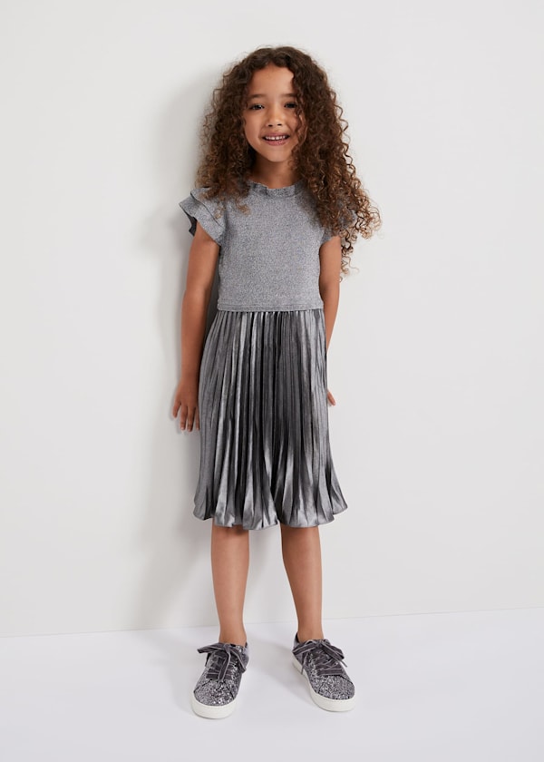 Jayla Silver Knit Dress