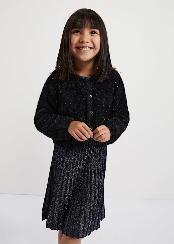 Kessie Black Fluffy Cardigan