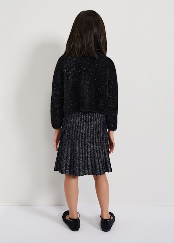 Kessie Black Fluffy Cardigan