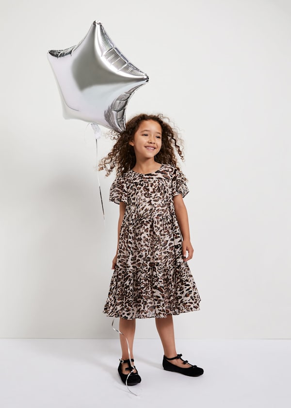 Eve Leopard Shimmer Swing Dress