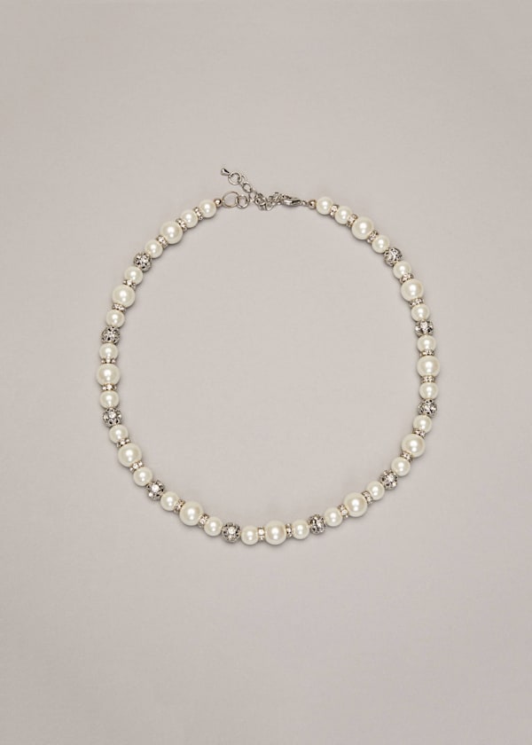 Parma Halskette mit Perlen und Kristallen