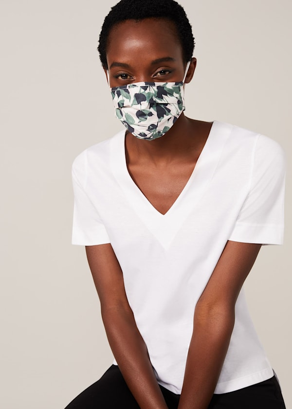 Larissa Leaf Print Face Mask