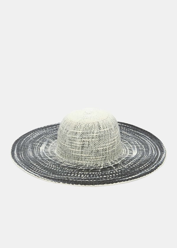 Tali Black And White Straw Hat