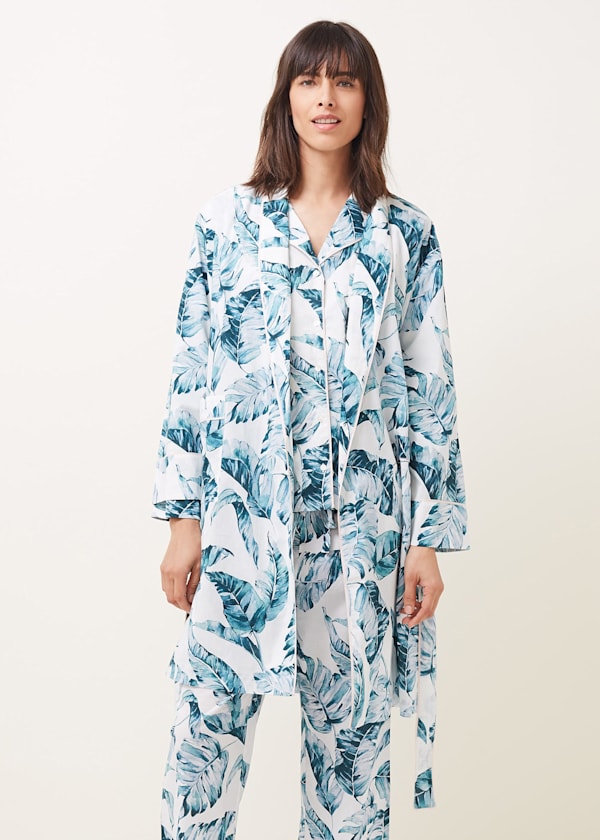 Piera Palm Print Robe