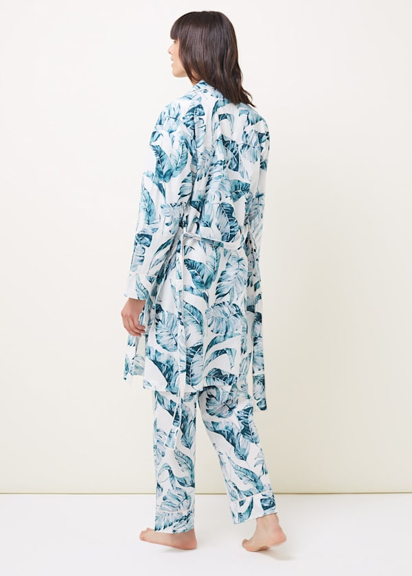 Piera Palm Print Robe