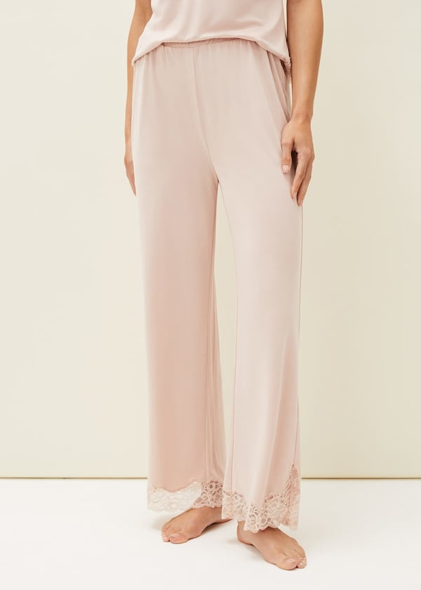 Marlie Lace Pyjama Wide Leg Trousers