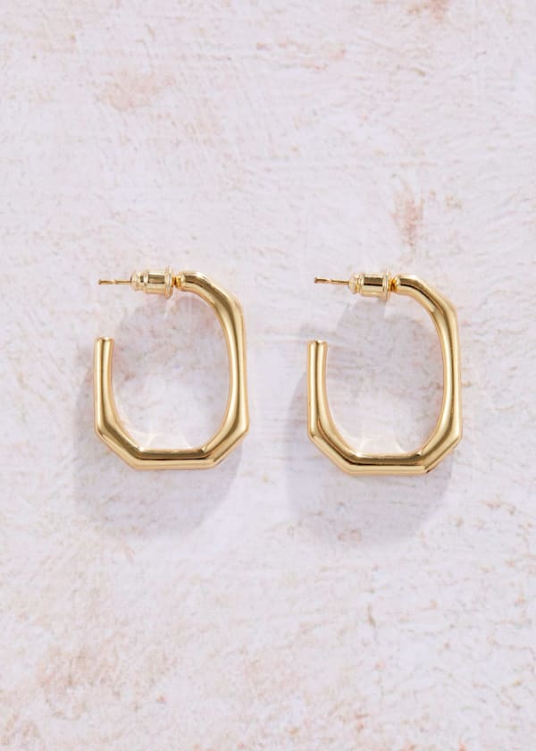 Blakeley Gold Plated Hoop Earrings