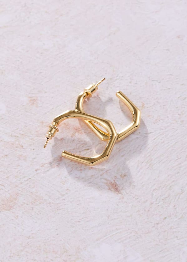 Blakeley Gold Plated Hoop Earrings
