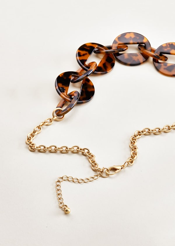 Julianne Tortoiseshell Resin Necklace