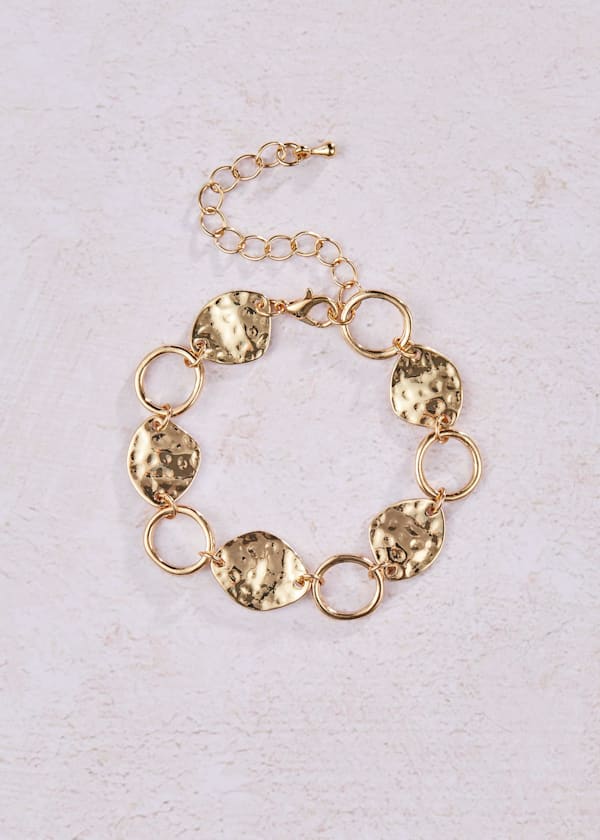 Mae Gold Plated Disc Bracelet