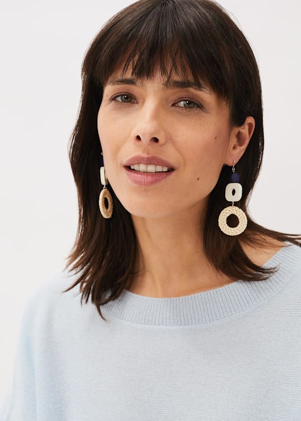 Dorie Tiered Raffia Earrings