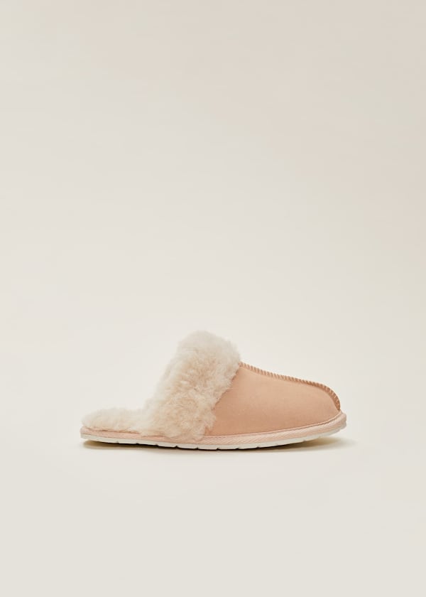 Katia Mule Suede And Sheepskin Slippers