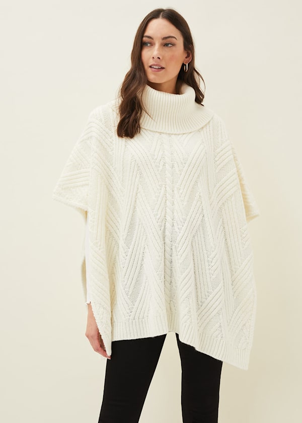 Melly Cable Knit Cape