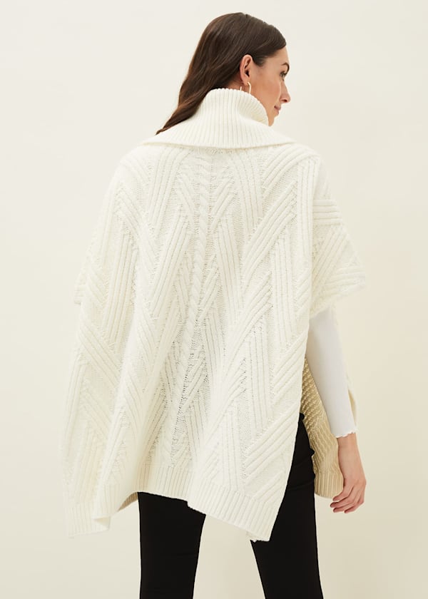 Melly Cable Knit Cape