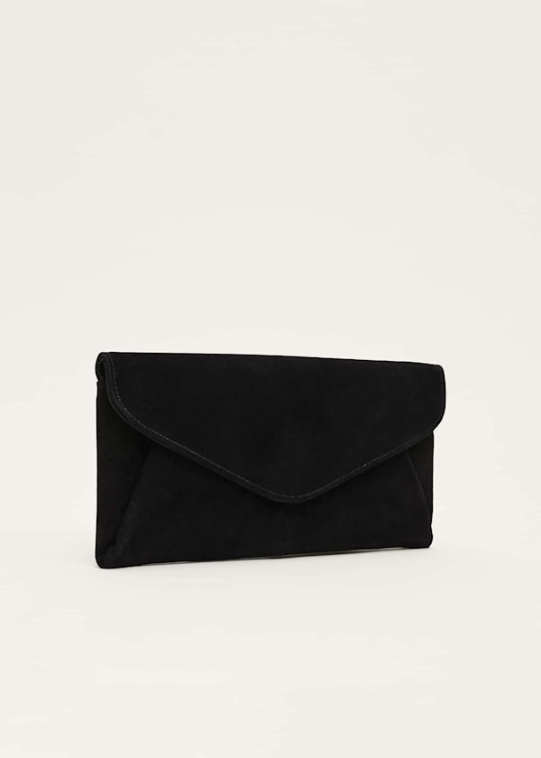 Wendie Suede Envelope Clutch Bag