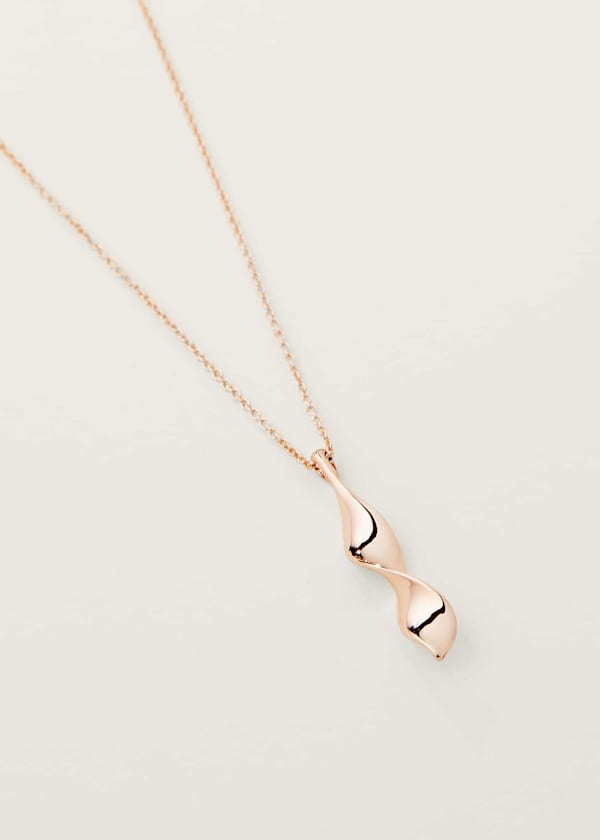 Twist Pendant Long Necklace