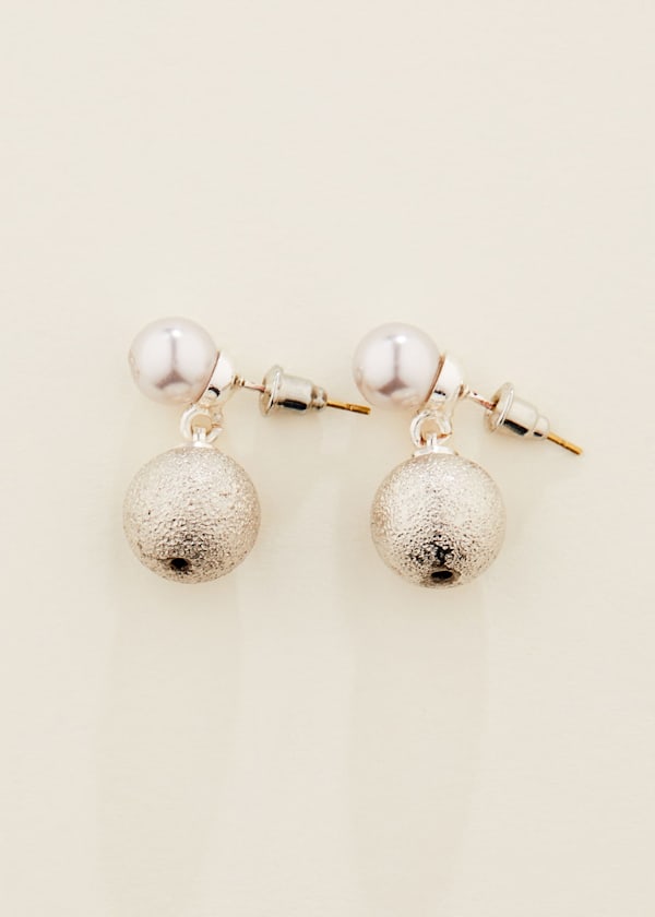 Pearl And Bead Drop Earring