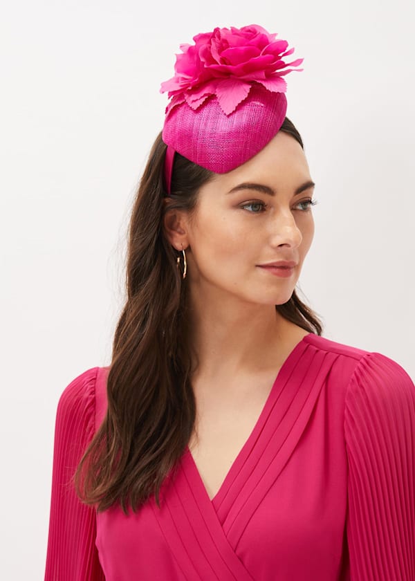 Flower Detail Pillbox Fascinator